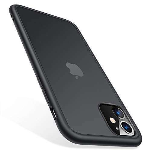 TORRAS für iPhone 11 Hülle (6,1 Zoll) [Schutz nach Militärstandard] Anti-Kratzen Stoßfeste iPhone 11 Case Hard PC Back & Soft Silikon Bumper Cover Handyhülle für iPhone 11 (Matt-Schwarz)