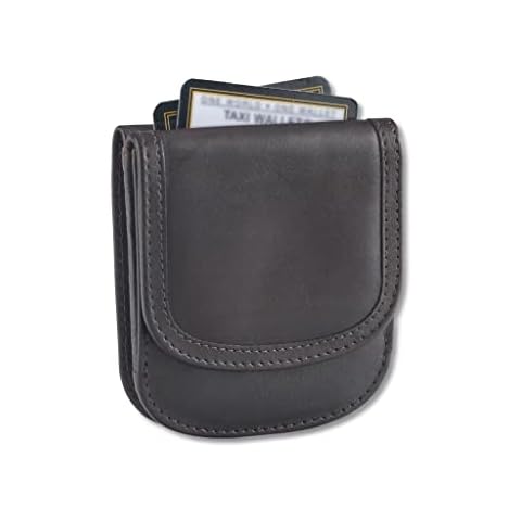 Taxi Wallet® - TW14-COFFEE BEAN - Soft Leather (Dark Brown) - Compact, Front Pocket Folding Wallet - For Cards, Coins, Bills, ID (Men & Women) Cover