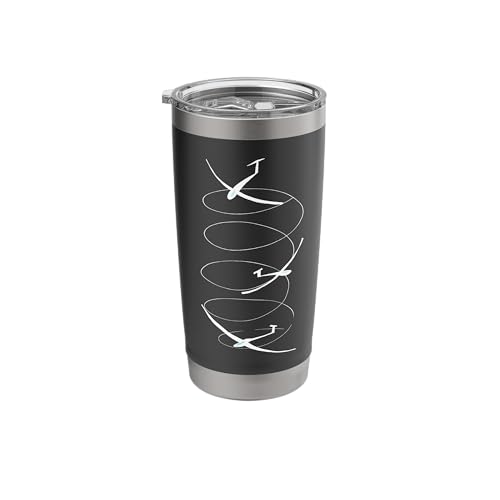 Glider plane circling in thermals with no engine sailplane Stainless Steel Insulated Tumbler