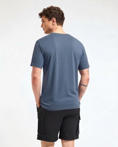 Image of Wellbi Bamboo Men's Tshirt - Ultra-Soft, Breathable & Sustainable | Premium Cotton Blend for Supreme Comfort | Stylish & Eco-Friendly T-Shirt for Men | Tshirt Men Cotton