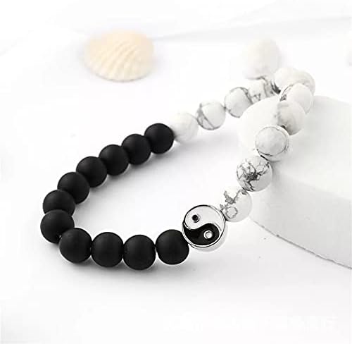 Yin Yang Bracelet, Friendship Bracelet for 3, Tai Chi Gifts, Matching Yin Yang Beaded Bracelet - Image 5