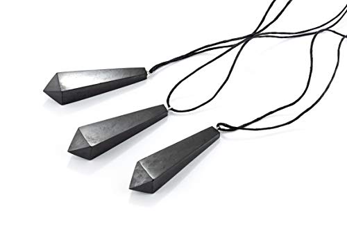 SN Naturstein UG Pierre précieuse et médicinale Shungite directement à partir de Carélia : 3 pendentifs « Pendulum » Cover
