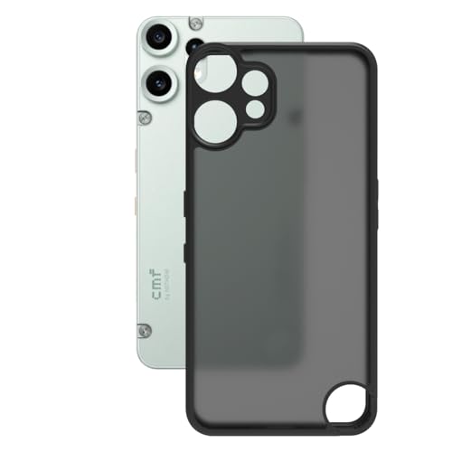 Image of RIGGEAR Shockproof Sleek Hybrid Armor Back Cover Case for CMF by Nothing Phone 2 Pro /CMF Phone 2 Pro 5G (Smoke Black Matte PC and Black TPU Bumper)