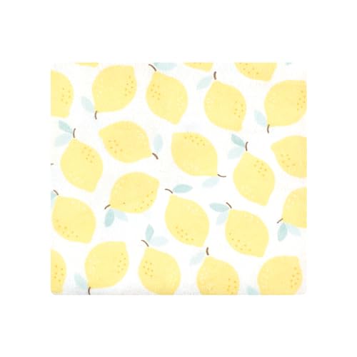 Image of Hudson Baby Unisex Baby Cotton Poly Flannel Receiving Blankets, Lemon Daisy, One Size