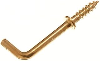 One Stop DIY 24 x SHOULDERED DRESSER SCREW IN STRAIGHT L CUP HOOKS 19MM 1/2