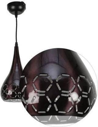 Image of Vintage Black Metallic Hanging Pendant Ceiling Lamp