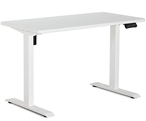 ESMART Germany ETX-121WW 120x60cm Weiß Ergonomischer Steh-Sitz-Schreibtisch Stufenlos elektrisch höhenverstellbar 71-121cm 3X Memory Aktivitätserinnerung Soft-Start/Stopp Schnelle Montage