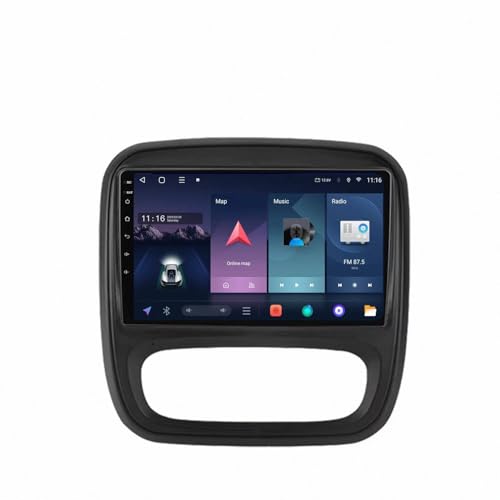 Radio de Coche 2 DIN Renault Trafic 3 con pantalla táctil, Bluetooth y 32G ROM