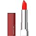 MAYBELLINE Color Sensational Lipstick, Lip Makeup, Cream Finish, Hydrating Lipstick, Nude, Pink, Red, Plum Lip Color, Coral Rise, 0.15 oz; (Packaging May Vary)