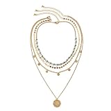 Collier Pendentif Fleur Pendentif Collier pour Femmes Mode Cochon Nez chaîne bohème Pierre Naturelle clavicule Tour de Cou Bijoux Amitié Collier Anniversaires Les Mariages Noël Cadeau Femme