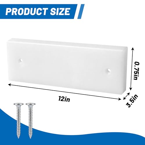 Verdanzia Transducer Mounting Plate with Screws, UV-Resistant Transducer Mounting Board Hardware Kit, Marine-Grade Boat Transom Pad for Fish Finder and Sonar 12