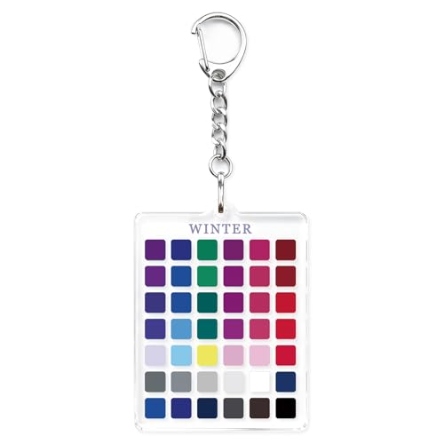 MIANID Seasonal Color Analysis Swatch Keychain, Clear Acrylic | Portable