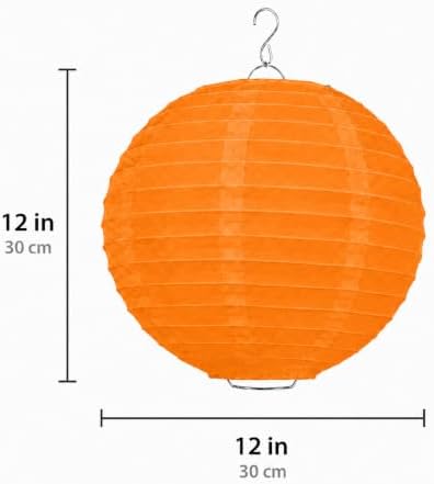 Solar Globe Lights Outdoor Waterproof - 12 Inch Nylon Chinese Lantern Ball - 4
