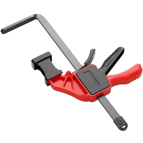 Besttoolifes Heavy Duty For Track Saw Clamp Compatible With Most Guide Rails Featuring 90KG Clamping Pressure And Rubber Tip Protection(A)