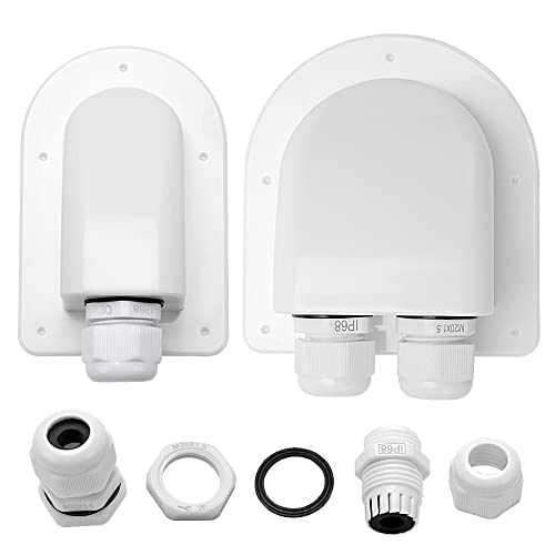 NUOOO Passacavo Solare 2 Vie Per Tetto Camper E Barche – Impermeabile IP68, ABS Resistente UV, Per Pannelli Fotovoltaici - 3