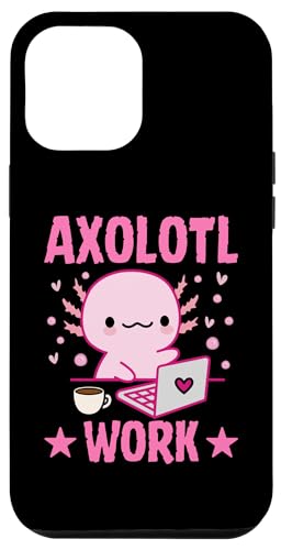 Carcasa para iPhone 12 Pro Max Axolotl Lover Remote Worker - Funny Axolotl Work Online