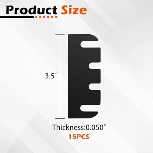 Image of 15 Pack Door Hinge Shims for Door Hinge Repair Kit, 0.050 Inch Thickness, 3.5 Inch Hinge Shims