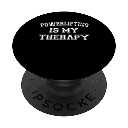 Powerlifting Is My Therapy - Entrenamiento de gimnasio PopSockets PopGrip Intercambiable