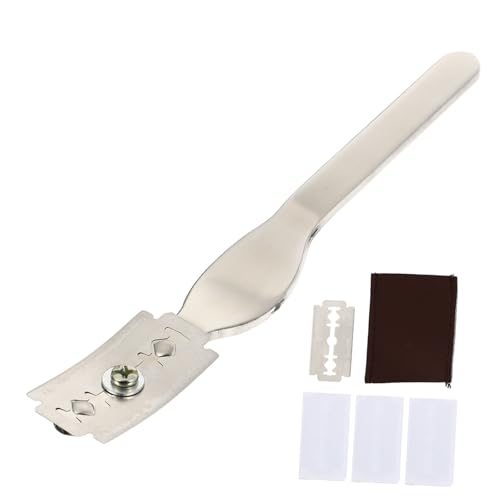 NUOBESTY Cuchillo para Pan Inoxidable con Cuchillas y Funda Protector Herramienta de Corte para Hornear Casa para Contornear y Decorar Pan Casero Accesorio Práctico de Cocina