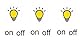 Symbol Aufkleber Licht on off, Abziehbild (RMP13/1) (gelb - schwarz auf transparenter Folie, 1,5 cm)