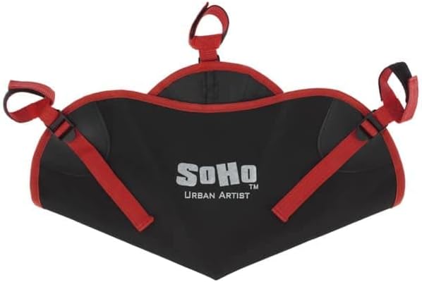 SoHo Urban Artist Stone Bag for Tripod or Easel - Stand Bag, Weight Bag, Hammock Boom Anchor for Weighing Down & Stabilizing or Storing Supplies - [Black with Red Trim]