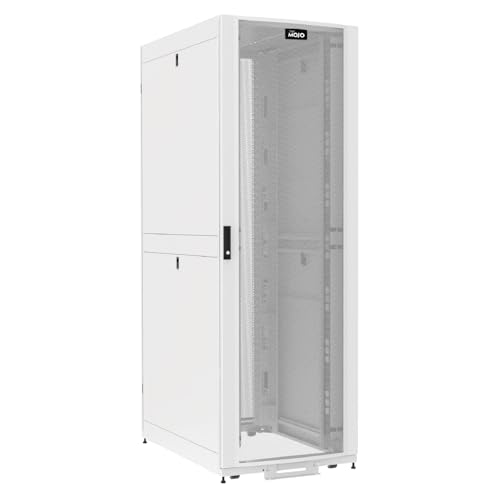 Tecmojo 48U Server Rack Cabinet - PRE-Assembled 32inch Width 43inch Depth IT Network Equipment Cabinet Rack Enclosure with Casters - 3000lbs Weight Capacity, White