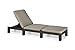 Allibert - Chaise Longue Daytona SL, 22 x 195 x 65 cm, Marron