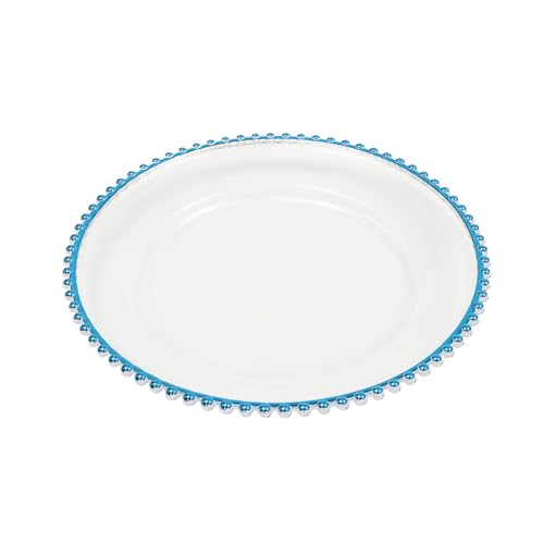 25 Platos Cargadores Redondos Descartables Azul 13 in miniatura 7