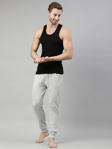 Image of Dixcy Scott Originals Classic Ribbed Vest |100% Combed Cotton | Rib 2x2 Men's Vest | No-Peep Neckline | Breathable, Sweat Absorbent Vest for Men | Cut Away Back Arm Hole | Innerwear for Man |Pack of 3