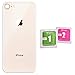 Produktbild Infigo Backcover Glas Gold geeignet für iPhone 8 Rückseite inkl. Klebepad (iPhone 8, Glas, Gold)