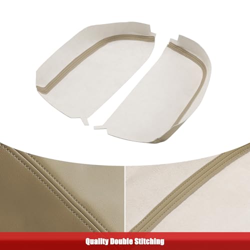 KBH Center Console Cover Replacement for Acura MDX 2007 2008 2009 2010 2011 2012 2013, Vinyl Leather, Armrest Replace Skin Upholstery, Parchment by KBH - Image 3