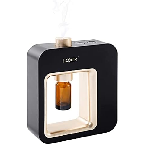 Aromatherapy Diffuser - Professional Grade Diffusers for Essential Oils, Nebulizing Technology, Full Spectrum Oil Adaptability, No Water, No Heat, Super Quiet, Portable, Battery Powered Black (Black) Cover