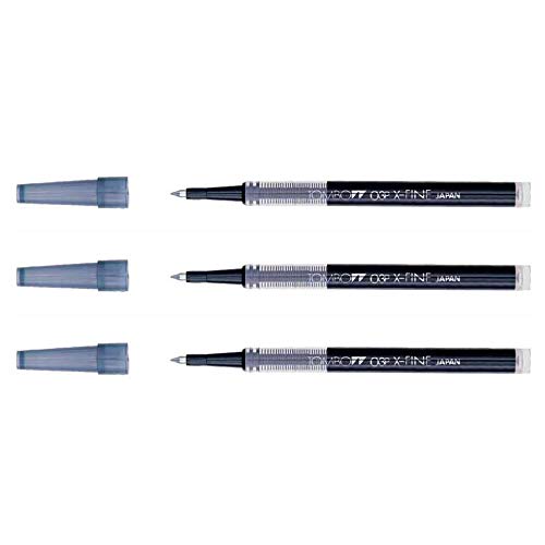 Tombow BK-LP03 Kugelschreiber-Minen | 12 Ersatzminen Schwarz, 0,3 Mm Stärke Für Präzises Schreiben