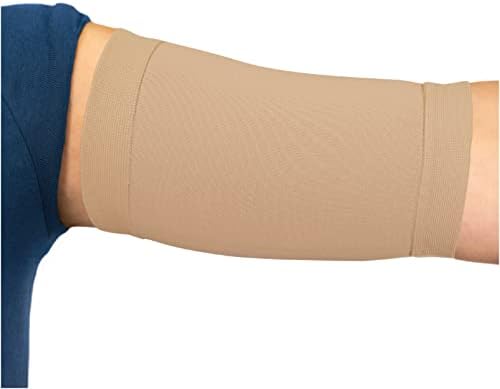 Coverpicc PICC Line Cover โ Fashionable Upper Arm Cover โ Soft, Microfiber Arm Sleeve to Protect PICC Lines, Light Neutral, M