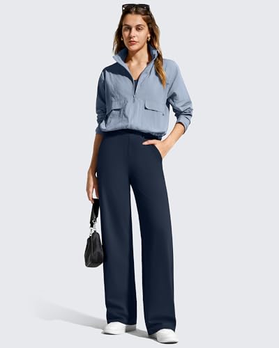 Image of G4Free EverGoing Women's Wide Leg Dress Pants Pull On Stretchy High Waisted Casual Trousers with Pockets