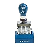 TOOYFUL Timbre Roulant Rouleau Timbre Numérique Roulant Entreprise Timbres Symbole Rétro Manche en Bois Base Rouleau Date Timbre