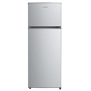 Comfee RCT284DS2 Koel-/vriescombinatie boven, 176 kWh/jaar, 143 cm hoog, ledlicht, omkeerbaar deurscharnier, zilver