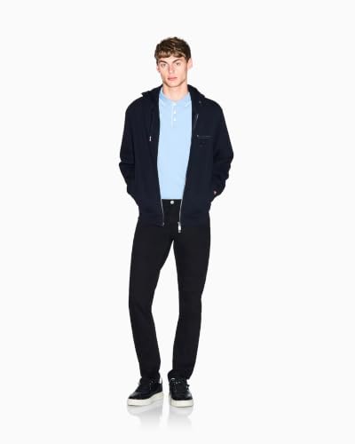 Armani Exchange Bluza z kapturem Mężczyźni Genuine Cotton, Zipped, Long Sleeve Side Logo