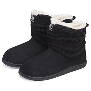 GURGER Pantofole a Stivaletto Uomo Donna Invernali Chiuse Calde Peluche Lana Pantofole da Casa