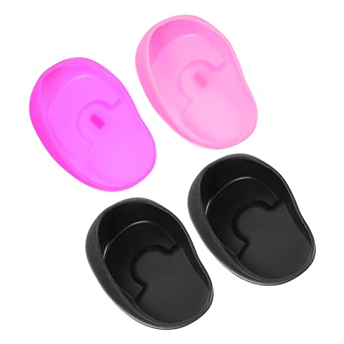 FRCOLOR De Oídos Para Tinte De Cabello Silicona Reutilizables 4 Piezas Unisex Para Salón Baño Secador Accesorios