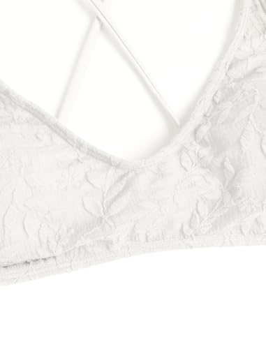 Image of ZAFUL Women's Tie Back Padded High Cut Bralette Bikini Set Two Piece Swimsuit