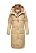 Produktbild MARIKOO Damen Winterjacke lang Winter Stepp Jacke Mantel Steppjacke warm gefüttert B968 [B968-Soran-Beige-Gr.M]