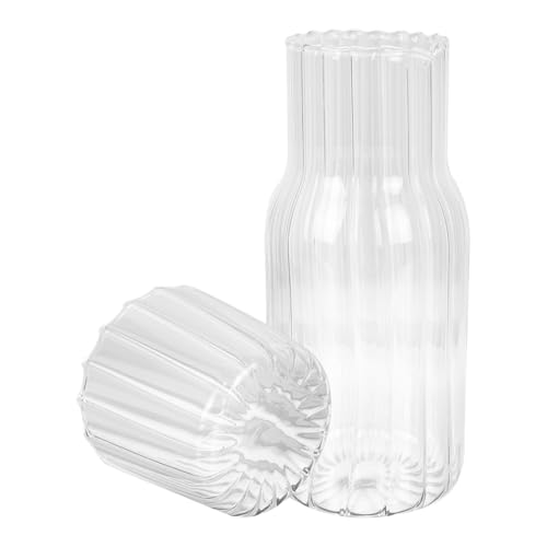 GETAJGHSD Bollitore per Tè e Acqua Fredda in Vetro, Brocca Design Facile da Pulire, per Notte e Uso Domestico