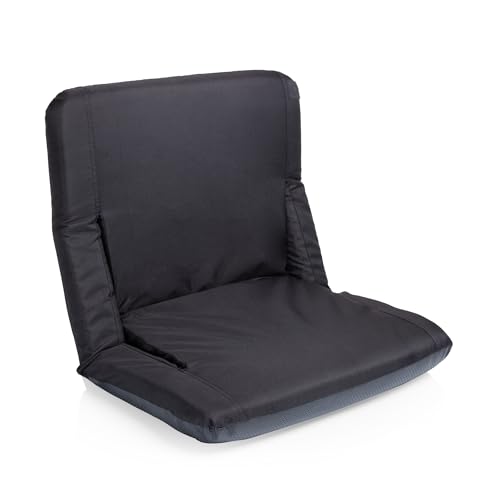 picnic time ncaa west point black knights ventura reclining stadium seat with back support - bleacher seat - beach floor chair