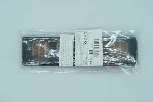 LATRAT Kunststoff Abacus Arithmetisch Kinder Taschenrechner, 17 stellige Retro Holz Quadrat, chinesische Abakus Berechnung Box, braun