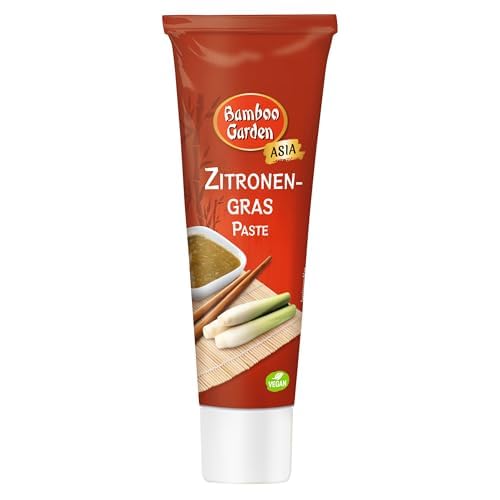 Bamboo Garden - Zitronengraspaste | Zum Würzen von Saucen und Dips | Wiederverschließbare Verpackung | Vegan | 45 g in der Tube