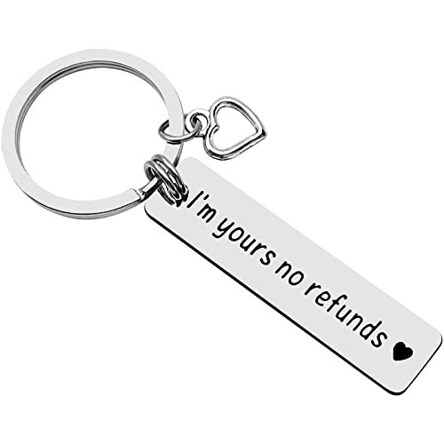Funny Valentines Day Gifts for Women Men Boyfriend Girlfriend Anniversary Birthday Keychain for Fiance Fiancee Bride Groom Engagement Couple Wedding Keyring for Him Her Husband Wife Christmas Jewelry