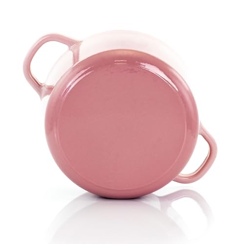 Crock-Pot Artisan Round Enameled Cast Iron Dutch Oven, 3-Quart, Blush Pink - Image 5