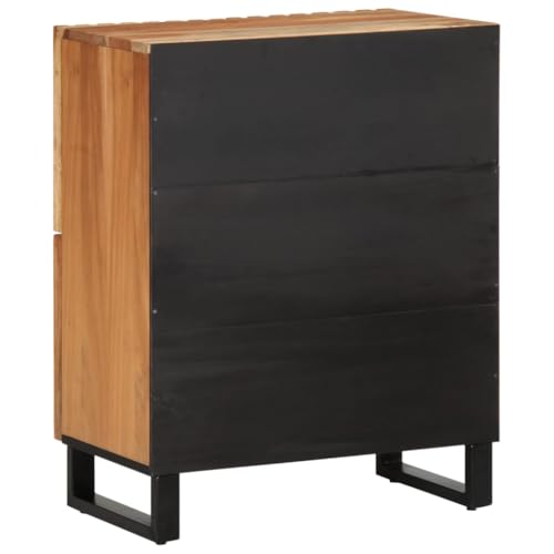Buffet en bois d'acacia massif véritable huilé style industriel