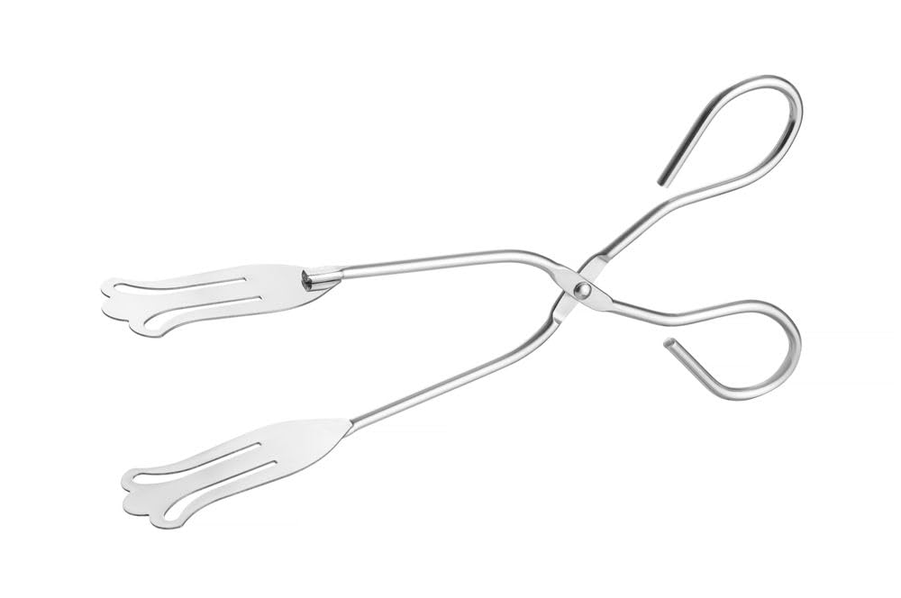 HENDI Pinzas de Repostería y Pastelería, para Servir Pasteles y Alimentos, Cocina, Buffet, Aptas para El Lavavajillas, 220 mm, Acero Inoxidable (Paquete de 10)